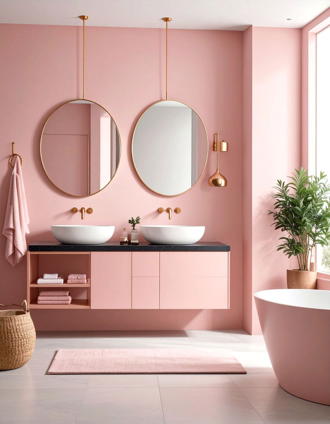 Blush Pink Gold Bathroom Charm - 20 Gold Bathroom Ideas