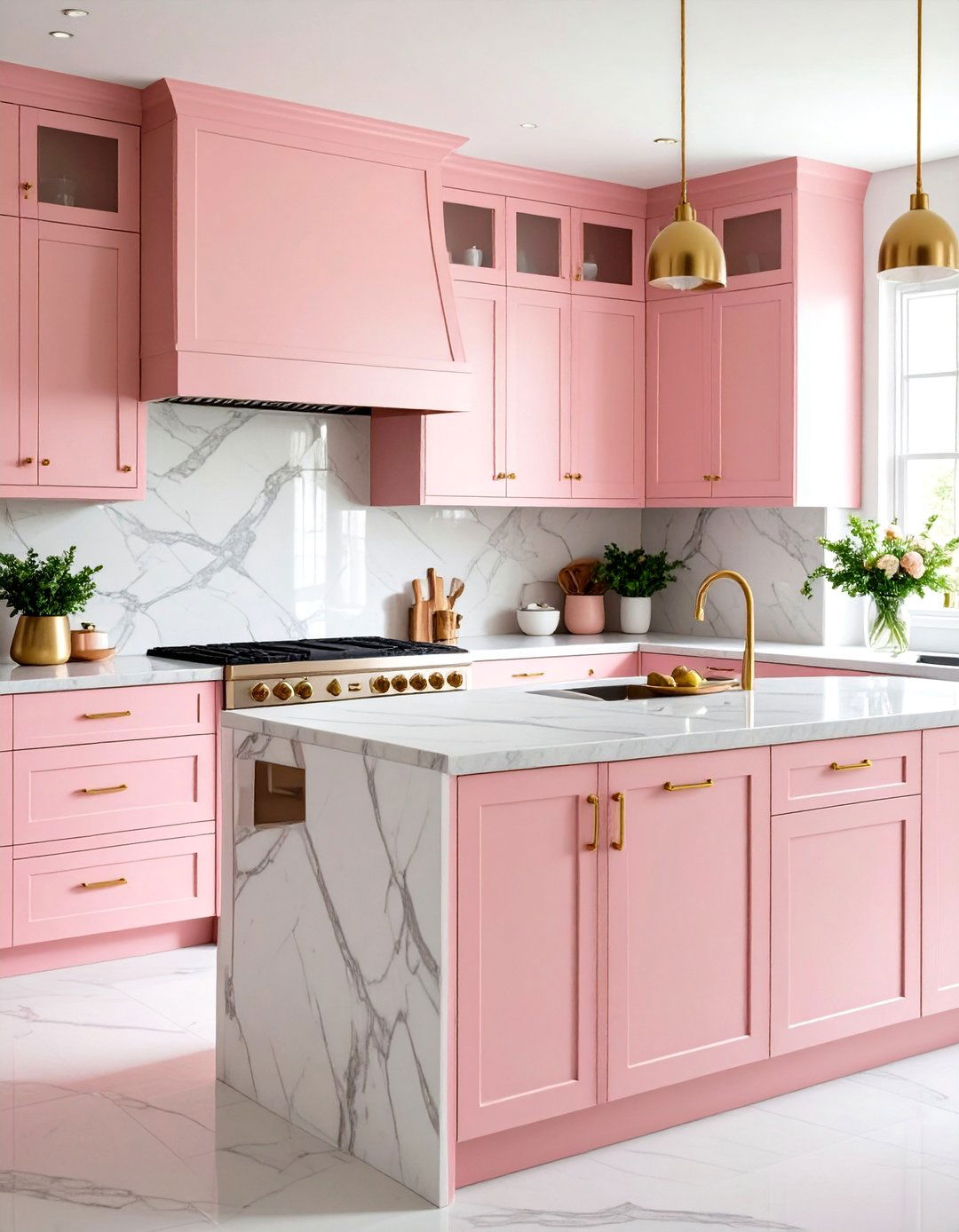 Blush Pink Painting Kitchen Cabinet Sophistication - 20 Painting Kitchen Cabinet Ideas