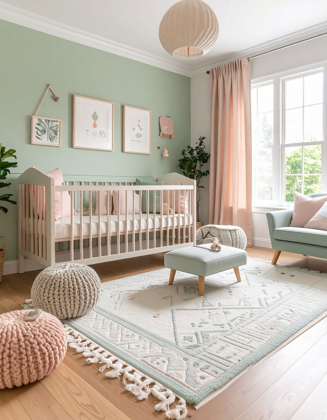 Blush Pink and Sage Color Pairing - 20 Sage Green Nursery Ideas