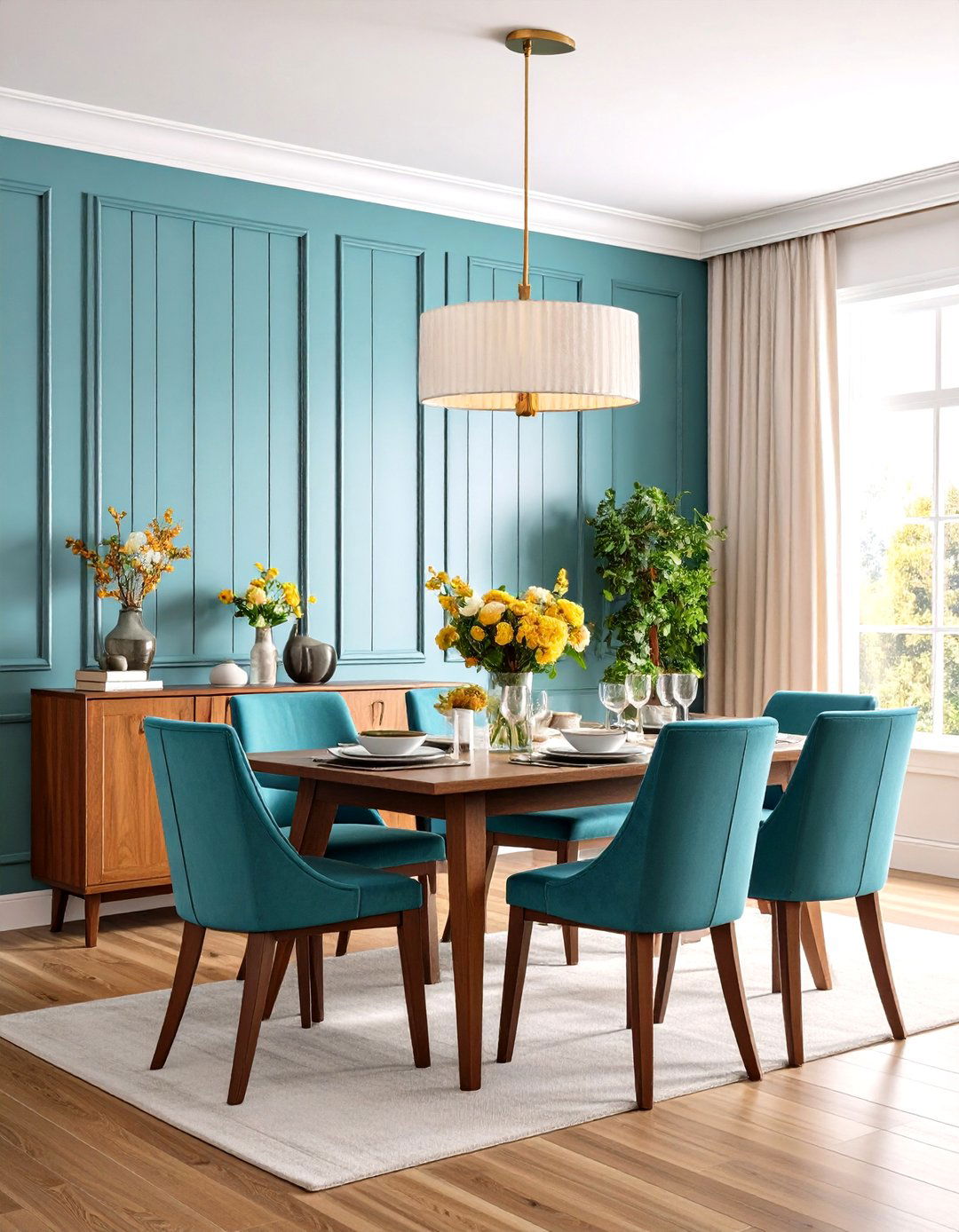Board and Batten Dining Room Feature Wall - 20 Board and Batten Wall Ideas