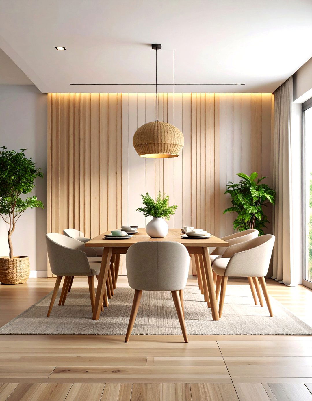 Board and Batten Framed Accent Wall - 20 Dining Room Accent Wall Ideas