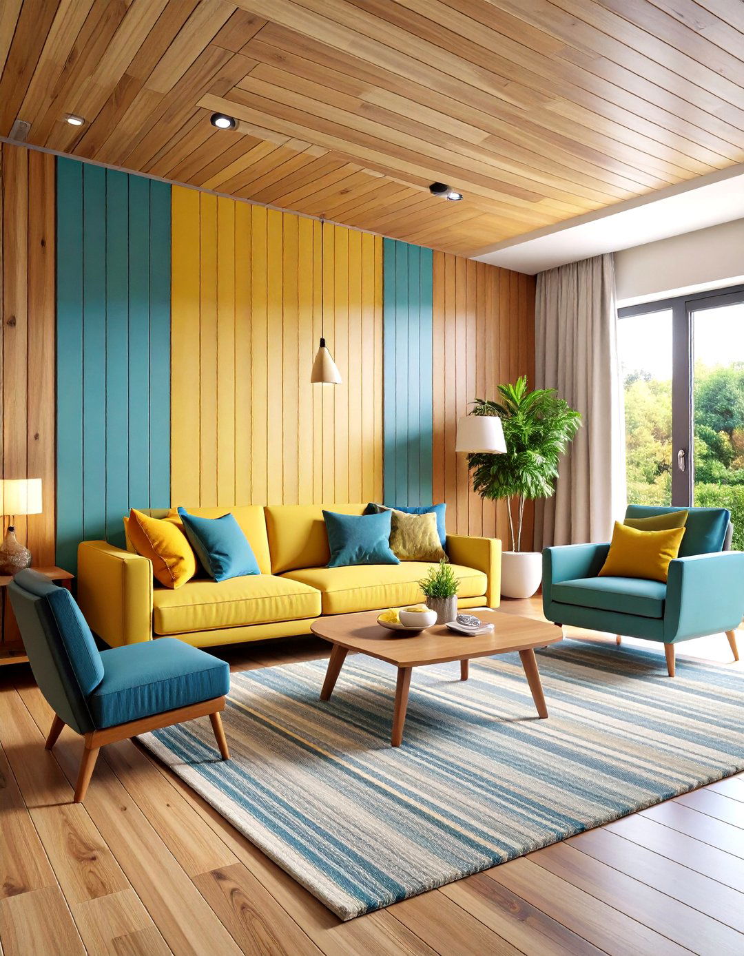 Board and Batten Fusion with Shiplap - 20 Shiplap Living Room Ideas