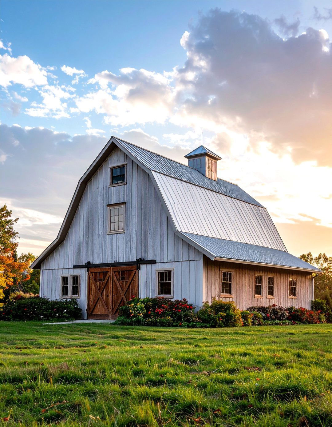 Board and Batten Pole Barn Exterior with Contrasting Trim - 20 Pole Barn and Barndominium House Exteriors