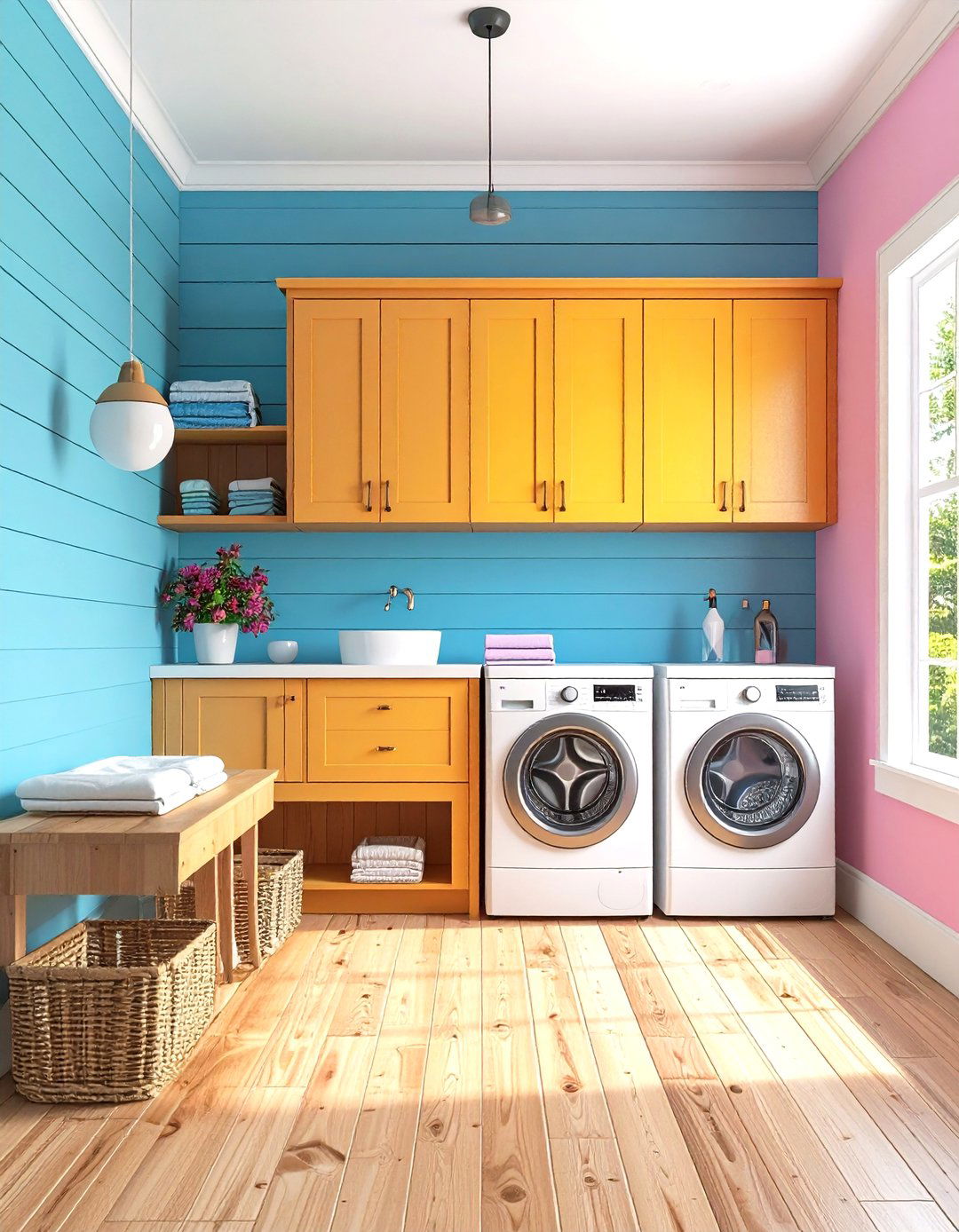Board and Batten Shiplap Hybrid - 20 Shiplap Laundry Room Ideas