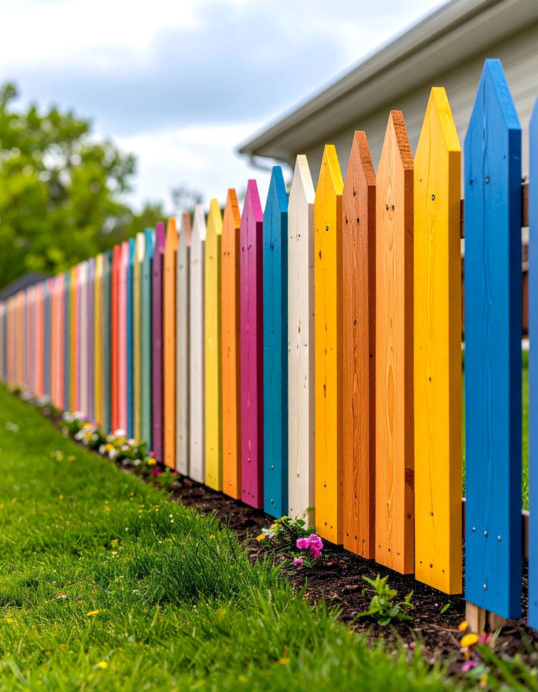 Board on Board Fence with Decorative Post Caps - 20 Board on Board Fence Ideas