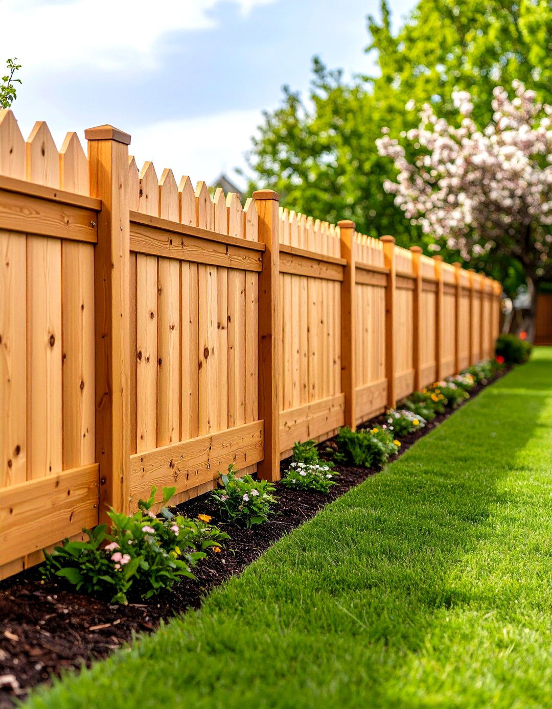 Board on Board Fence with Trim Rails - 20 Board on Board Fence Ideas