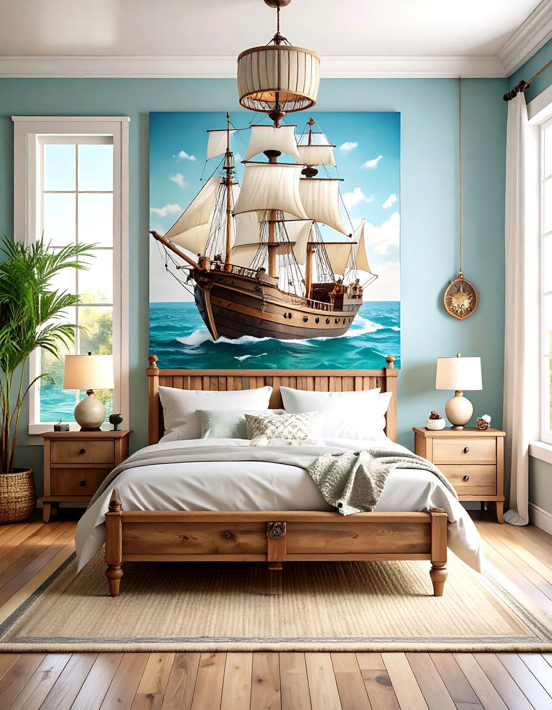 Boat Art for Pirate Bedroom Walls - 20 Pirate-themed Bedroom Ideas