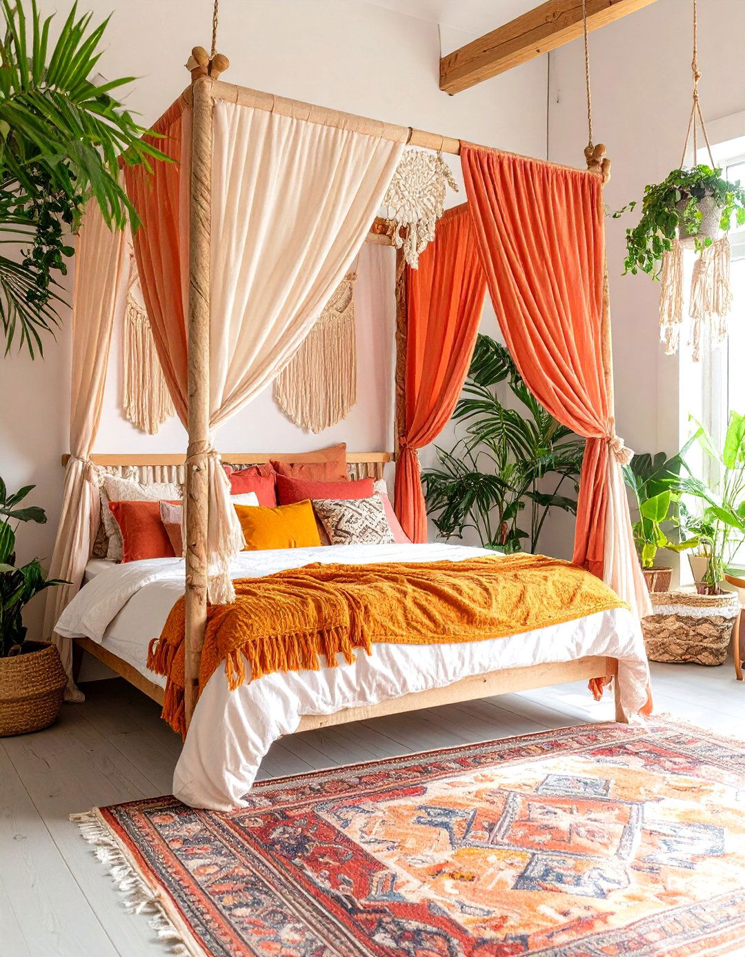 Bohemian Canopy Loft Bed - 20 Loft Bed Ideas