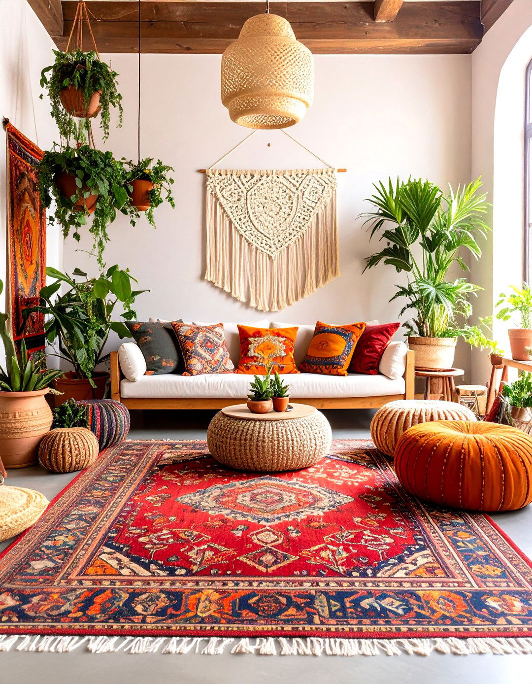 Bohemian Colorful Room Ideas with Global Inspired Textiles - 20 Colorful Room Ideas