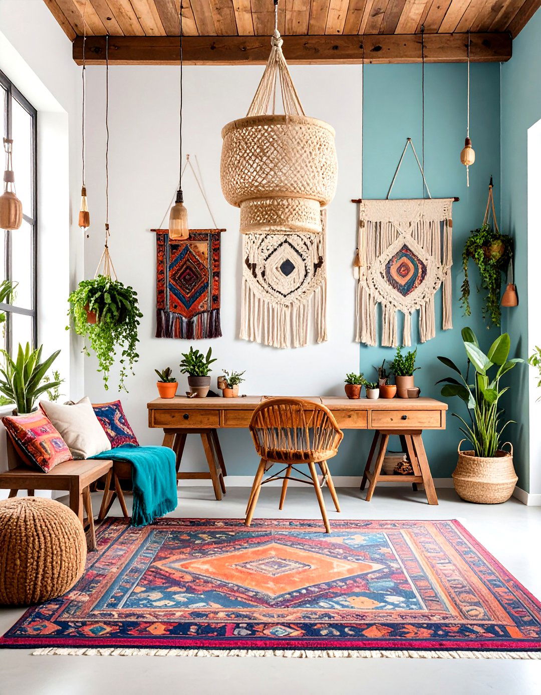 Bohemian Creative Loft Office Sanctuary - 20 Loft Office Ideas