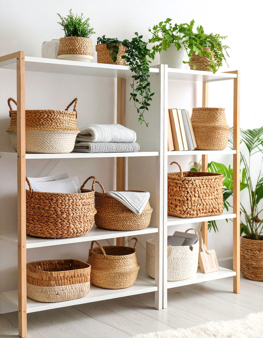 Bohemian Desert Decor Woven Basket Storage - 20 Bohemian Desert Decor Ideas
