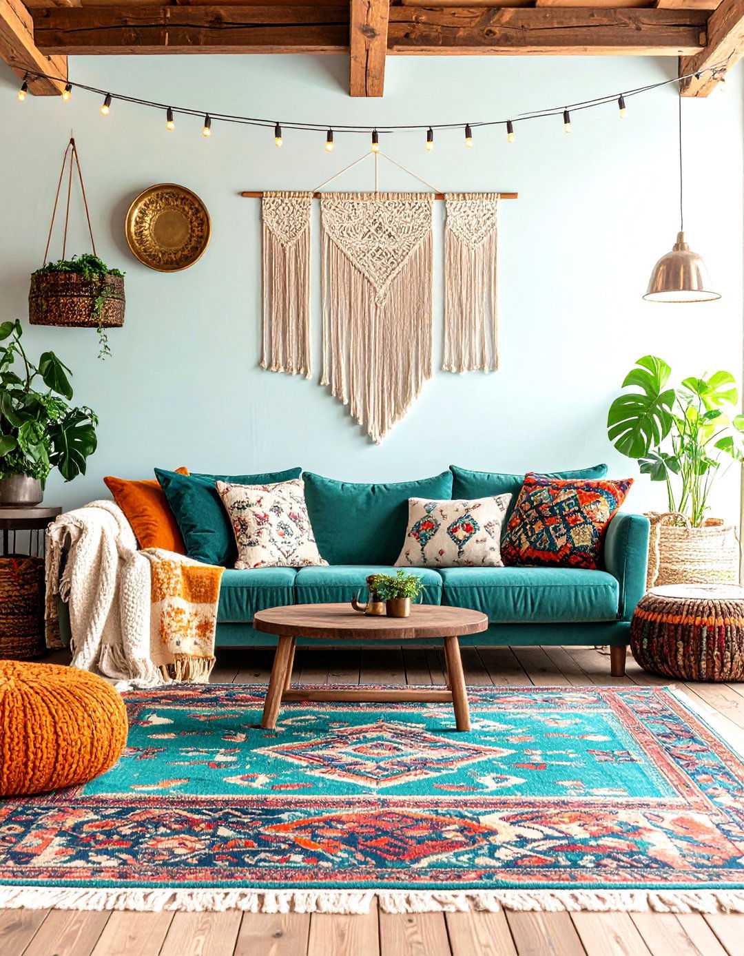 Bohemian Eclectic Cabin Living Room - 20 Cabin Living Room Ideas