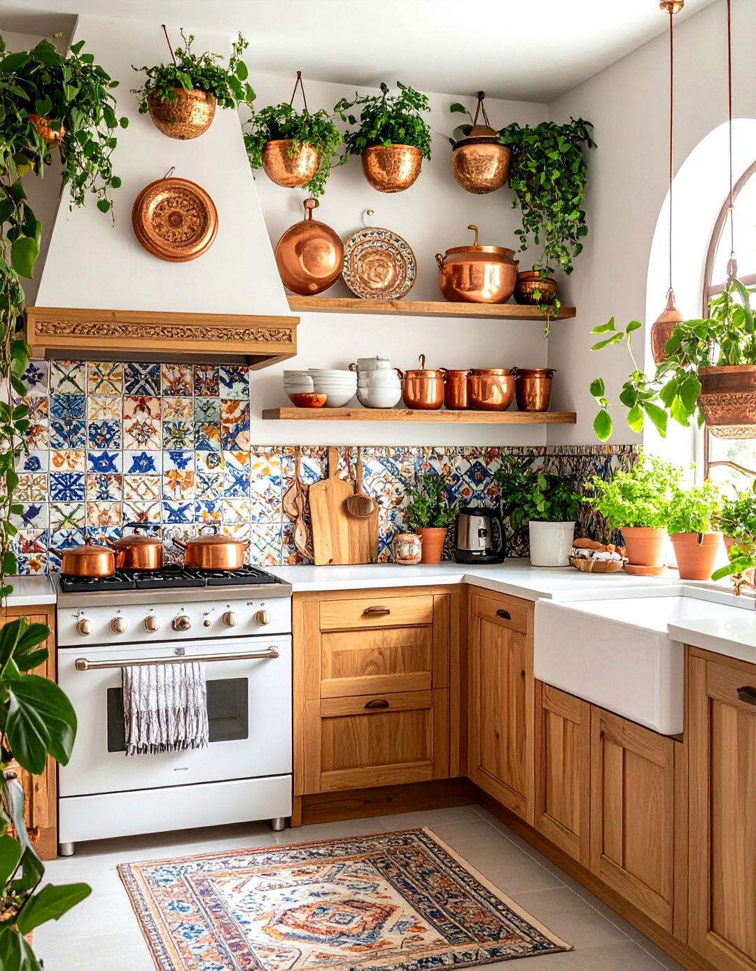 Bohemian Eclectic Kitchen With White Appliances - 20 Kitchen With White Appliances Ideas