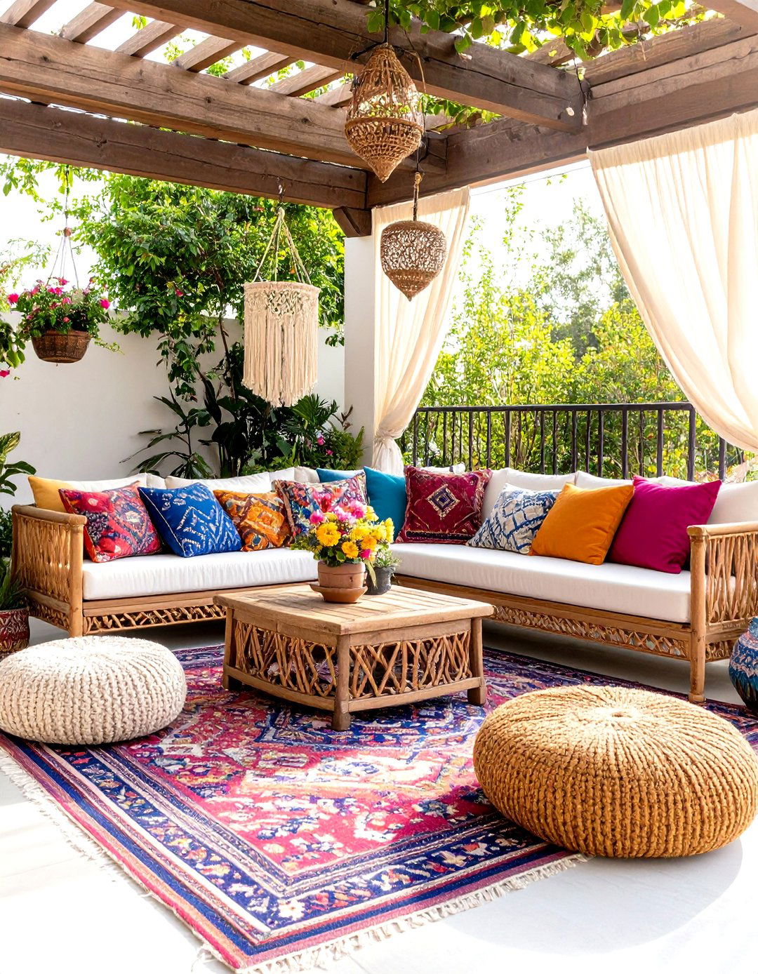 Bohemian Eclectic Terrace Design - 20 Terrace Design Ideas