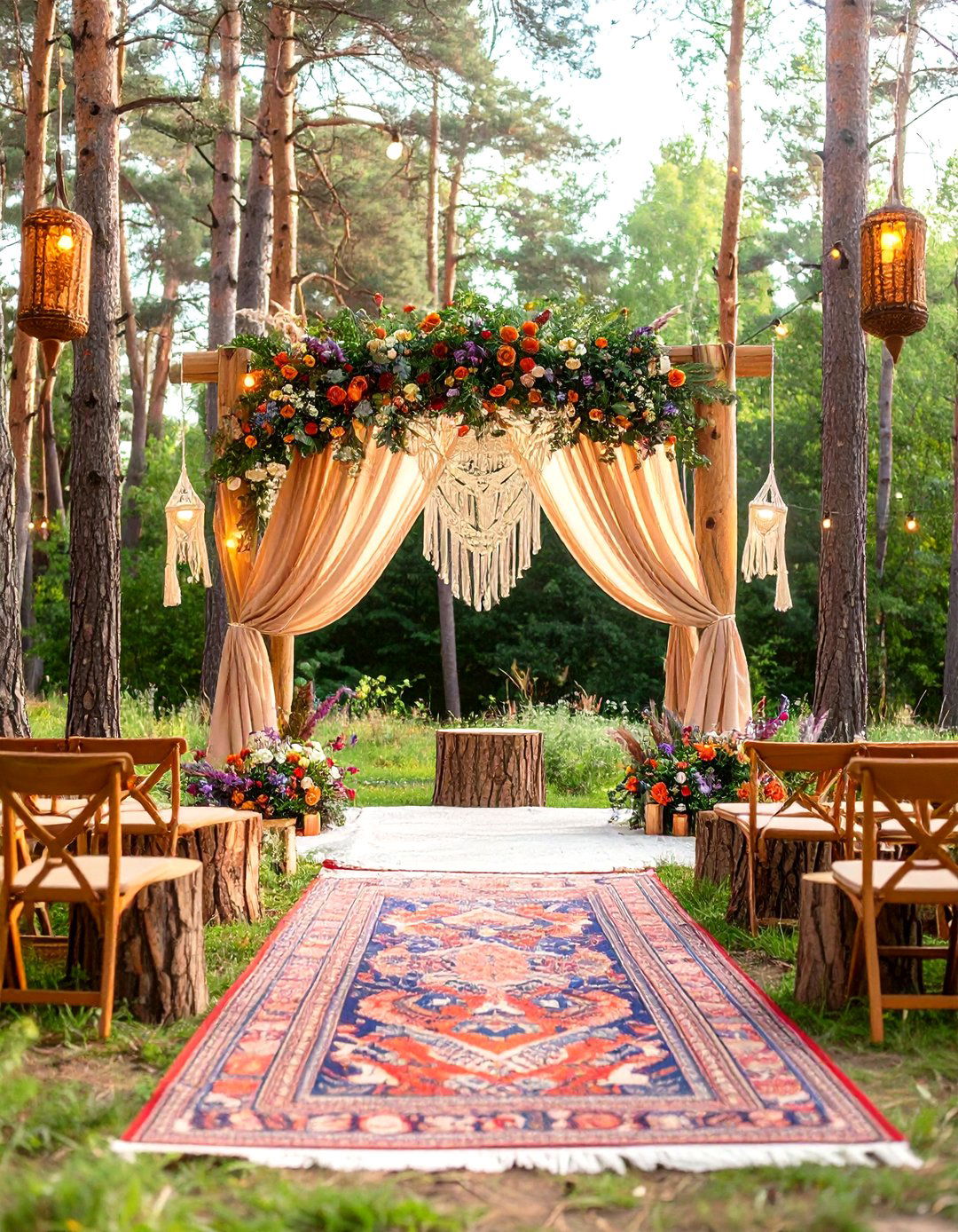 Bohemian Forest Wedding Ceremony - 20 Wedding Ceremony Ideas
