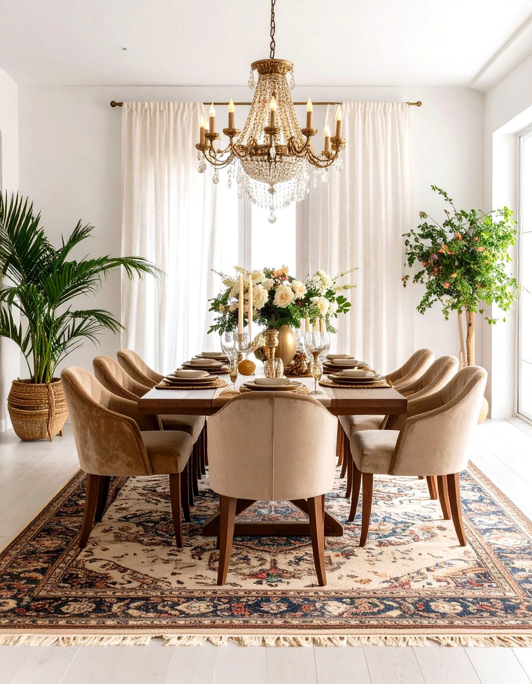 Bohemian Glam Dining Room - 20 Eclectic Dining Room Ideas