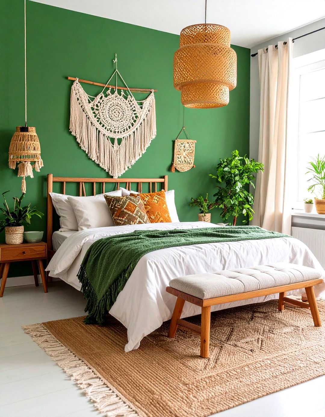 Bohemian Green Light Green Bedroom Creativity - 20 Light Green Bedroom Ideas