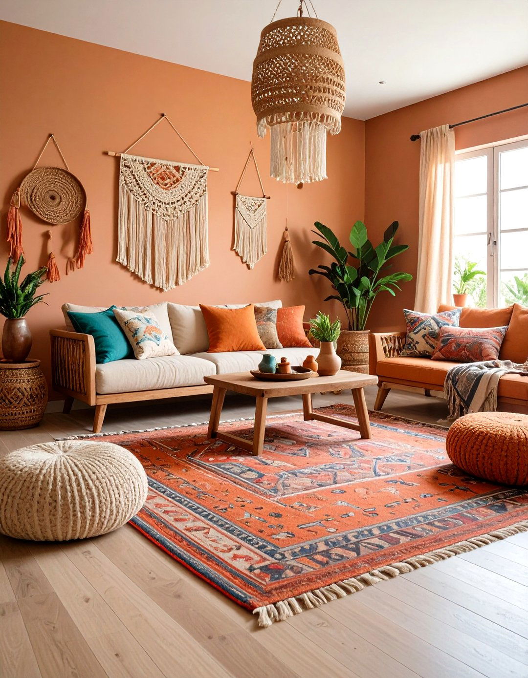 Bohemian Inspired Tan Space - 20 Tan Living Room Ideas