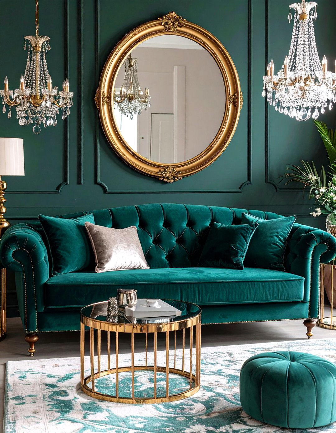 Bohemian Layers and Textures - 20 Teal Couch Living Room Ideas