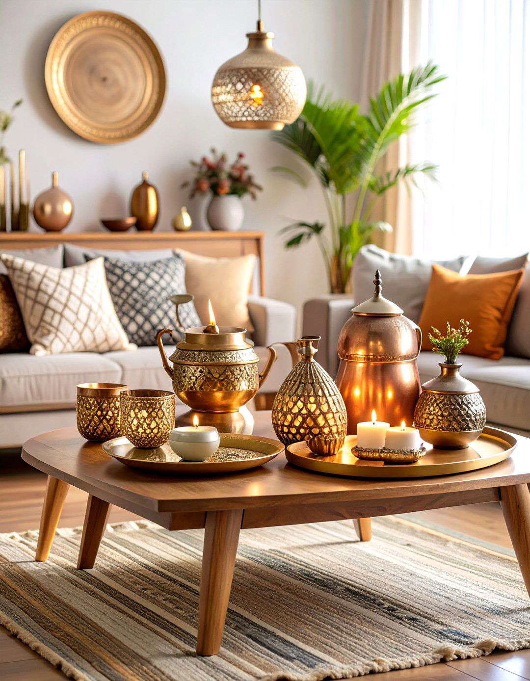 Bohemian Metallic Accents for Spark - 20 Gypsy Bohemian Living Room Ideas