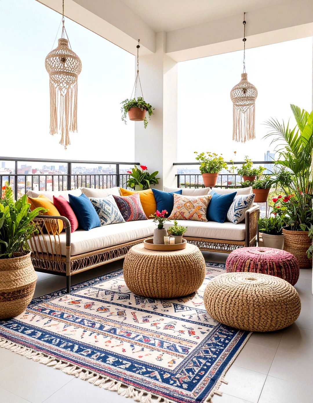 Bohemian Oasis Penthouse Balcony - 20 Penthouse Balcony Ideas