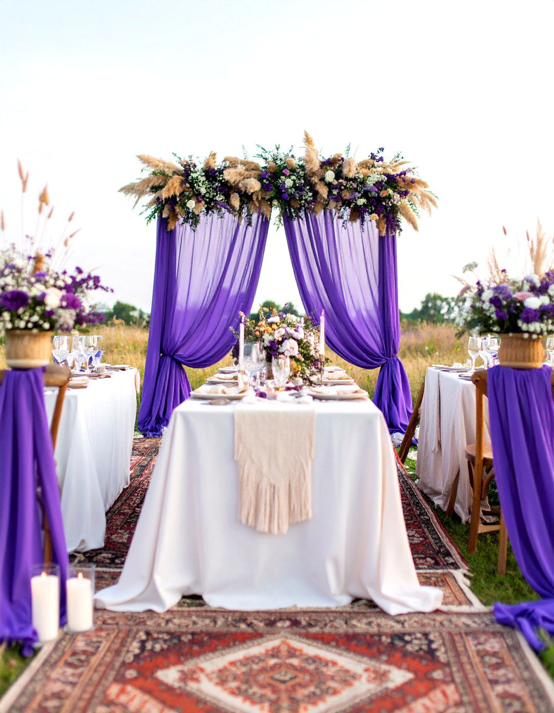 Bohemian Purple Wedding Theme with Wildflower Meadows - 20 Purple Wedding Theme Ideas