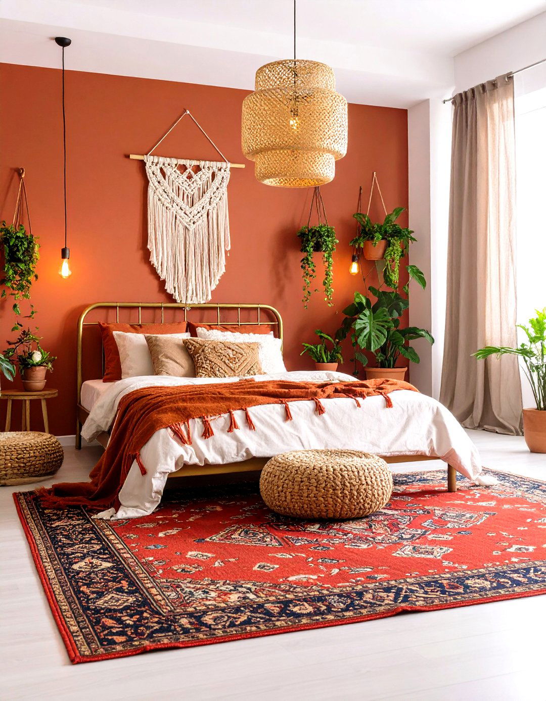 Bohemian Rust Bedroom Oasis - 20 Rust Bedroom Ideas