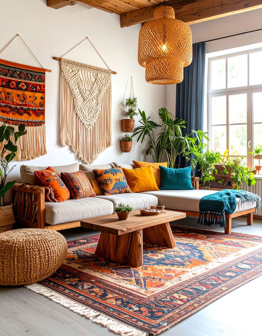 Bohemian Rustic Living Room - 20 Rustic Living Room Ideas