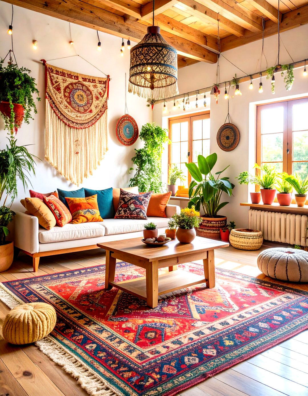 Bohemian Rustic Log Cabin Design - 20 Log Cabin Interior Design Ideas