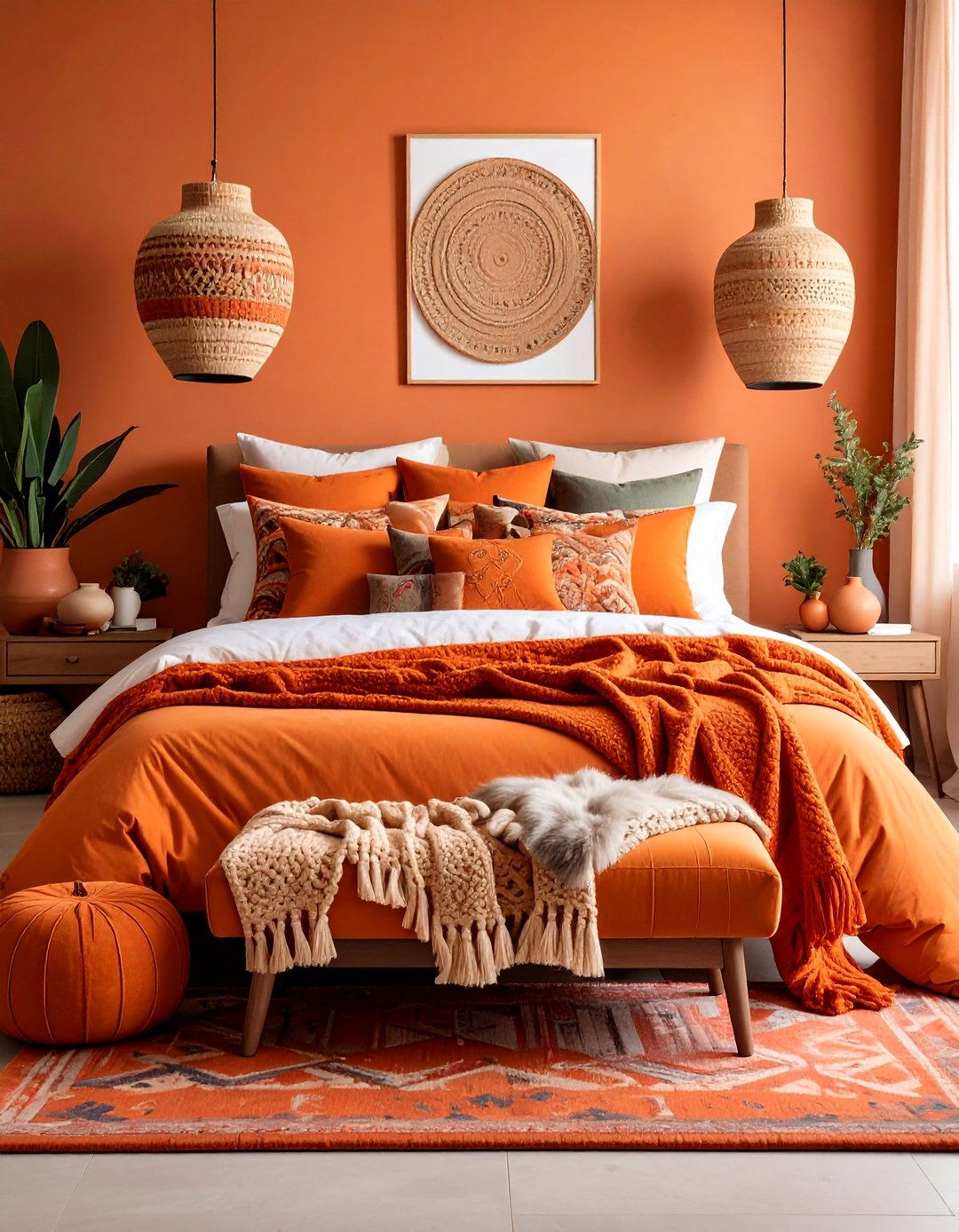 Bohemian Terracotta Vibe - 20 Terracotta Bedroom Ideas