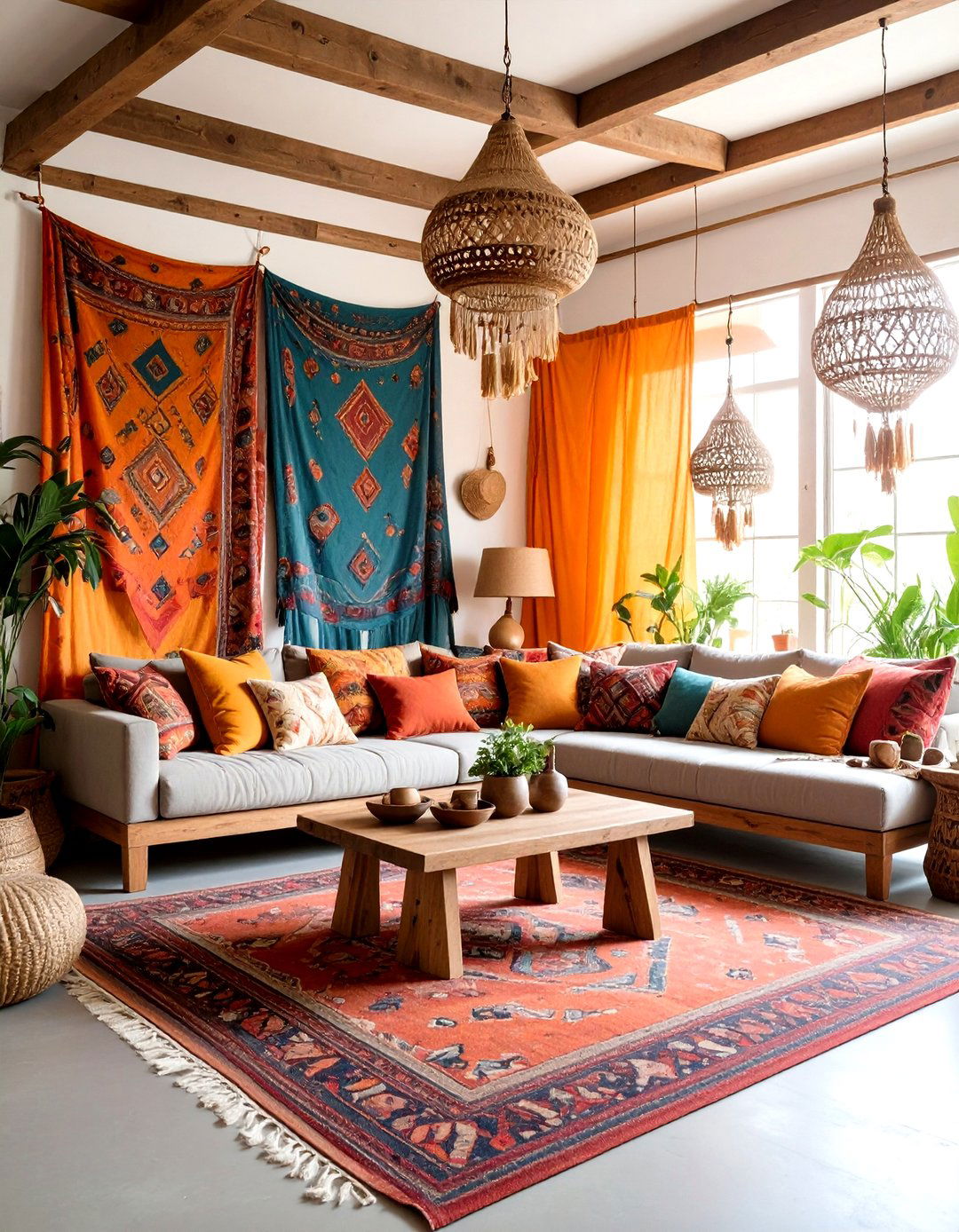 Bohemian Textile Canopies for Soft Divides - 20 Gypsy Bohemian Living Room Ideas