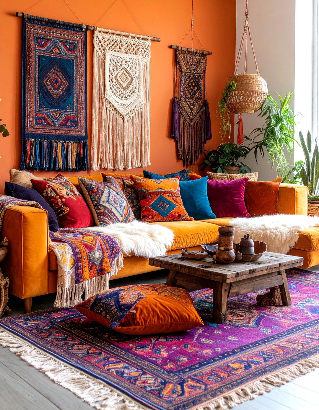 Bohemian Textile Witchy Living Room Layers