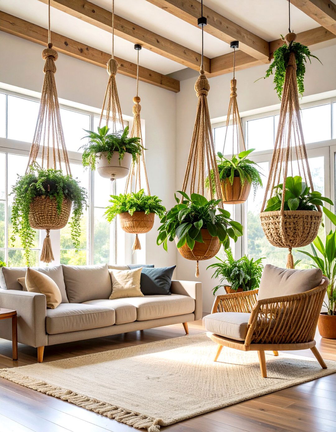 Bohemian Tropical Bohemian Decor with Hanging Plant Oases - 20 Bohemian Tropical Bohemian Decor