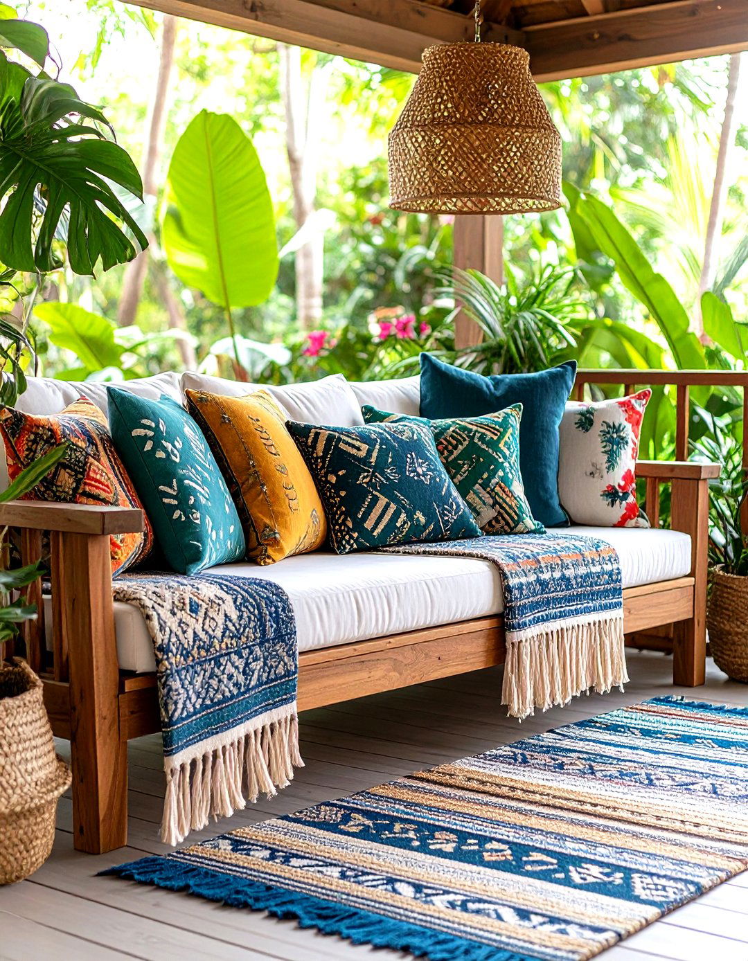 Bohemian Tropical Bohemian Decor with Vintage Rattan Furniture Pieces - 20 Bohemian Tropical Bohemian Decor