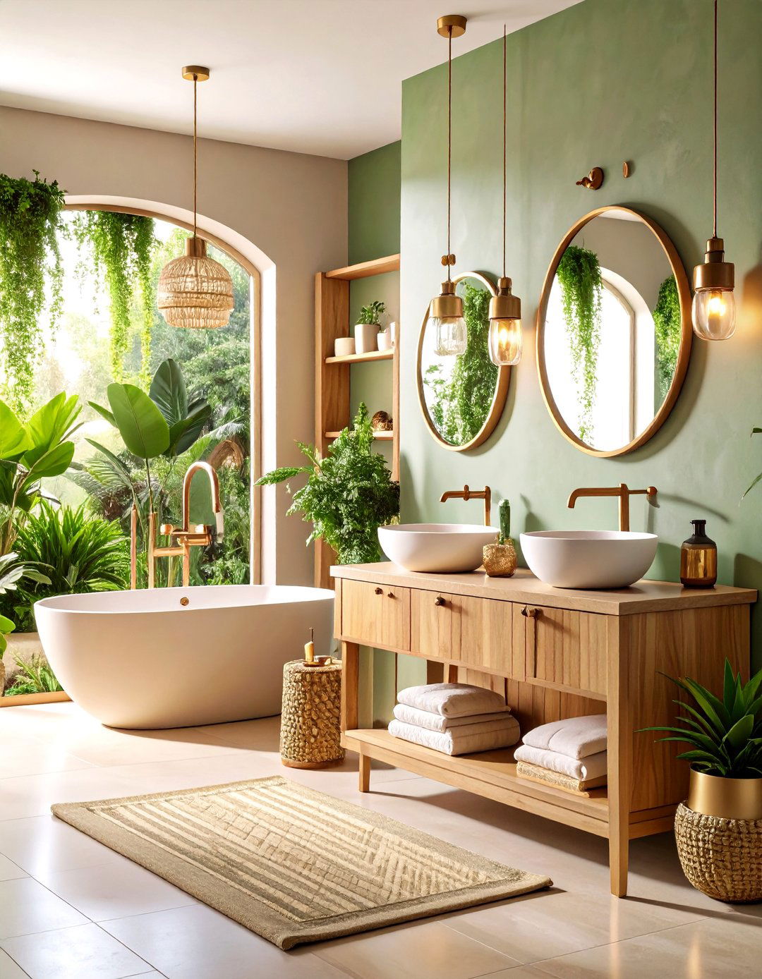 Boho Bathroom Brass Fixture Collection - 20 Boho Bathroom Ideas