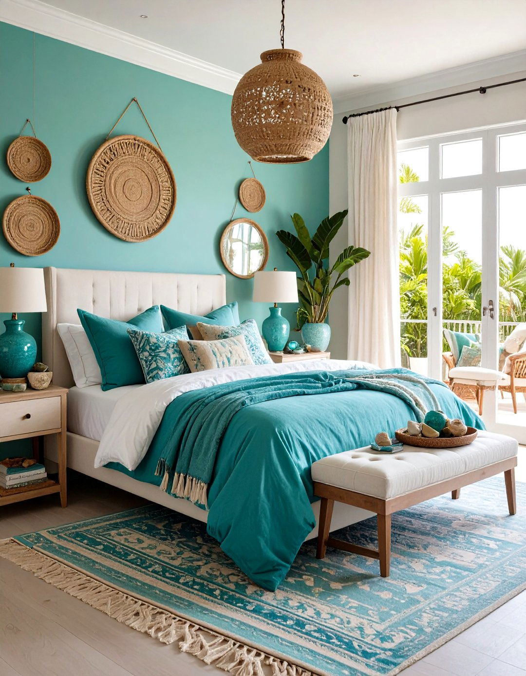 Boho Beach Bedroom Seaglass Color Scheme - 20 Boho Beach Bedroom Ideas