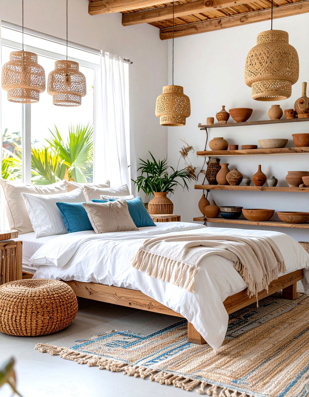 Boho Beach Bedroom Terra Cotta Pottery Collection - 20 Boho Beach Bedroom Ideas
