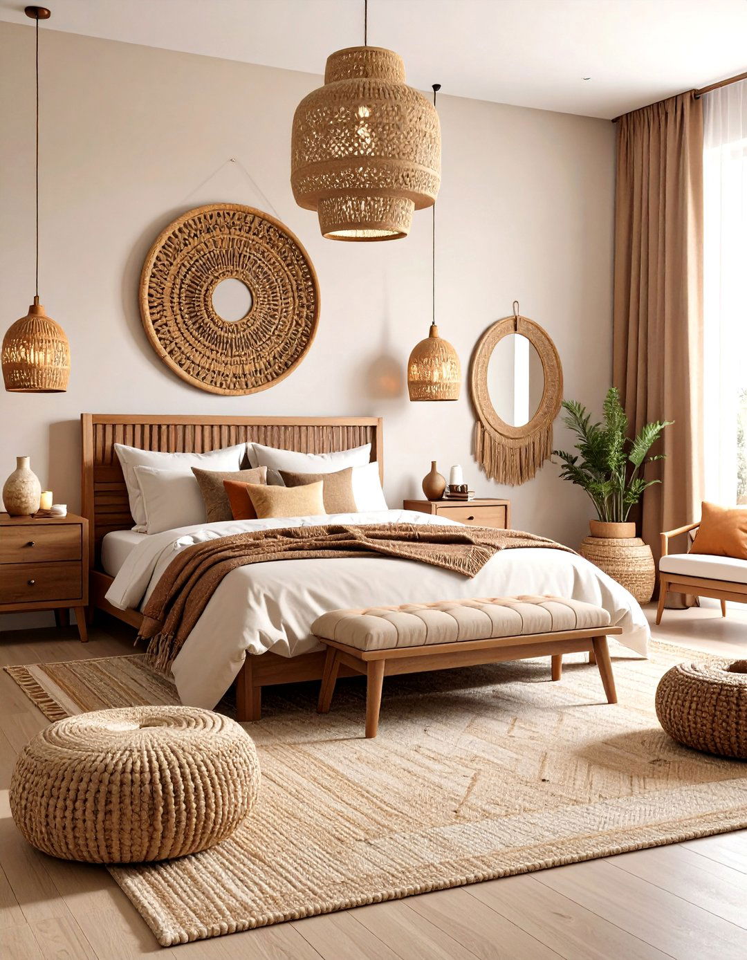 Boho Burnt Orange Bedroom with Handcrafted and Artisanal Elements - 20 Boho Burnt Orange Bedroom Ideas