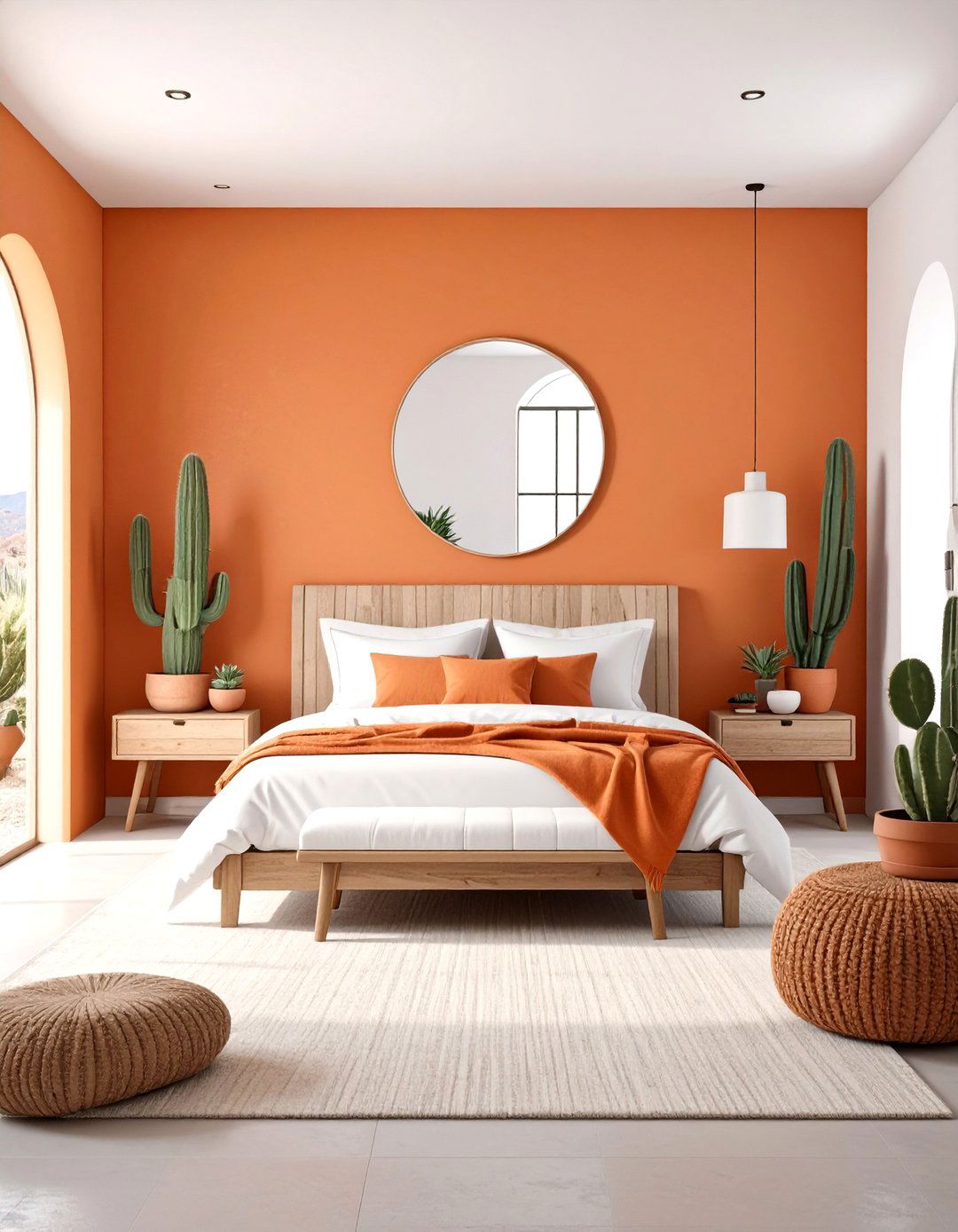 Boho Burnt Orange Bedroom with Minimalist Desert Inspired Design - 20 Boho Burnt Orange Bedroom Ideas