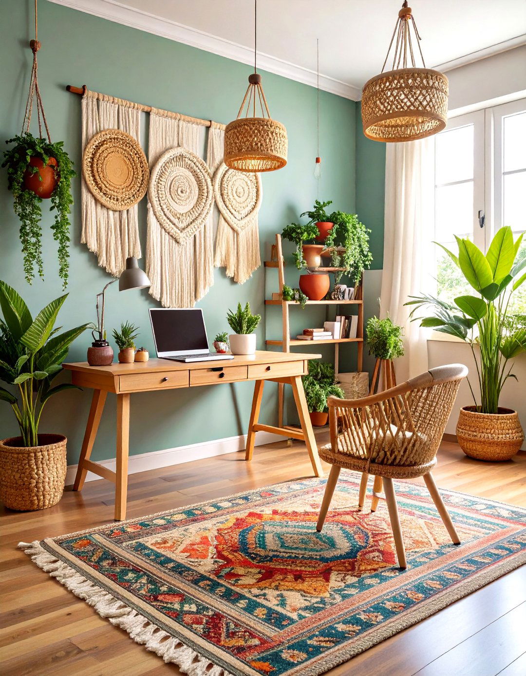 Boho Chic Home Office - 20 Home Office Ideas for Her