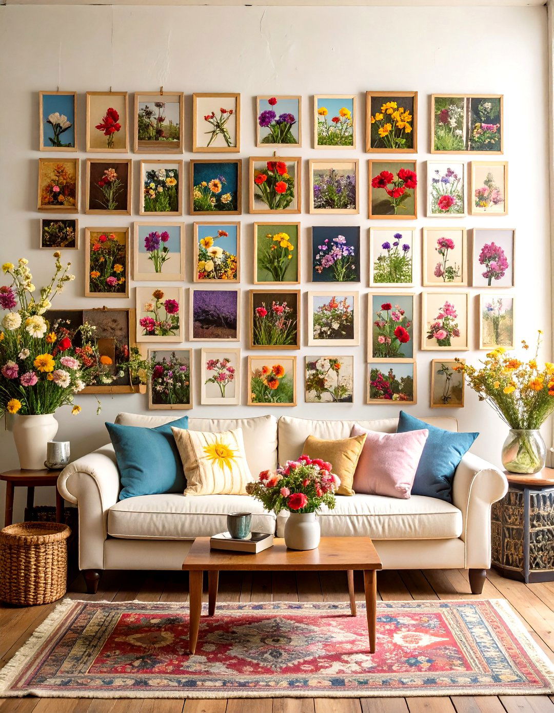 Boho Dorm Room Photo Display Wall - 20 Boho Dorm Room Ideas