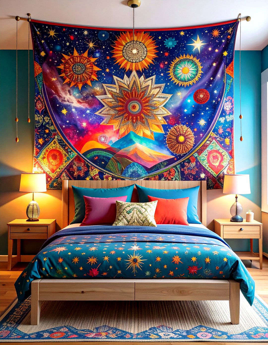 Boho Dorm Room Statement Tapestry - 20 Boho Dorm Room Ideas