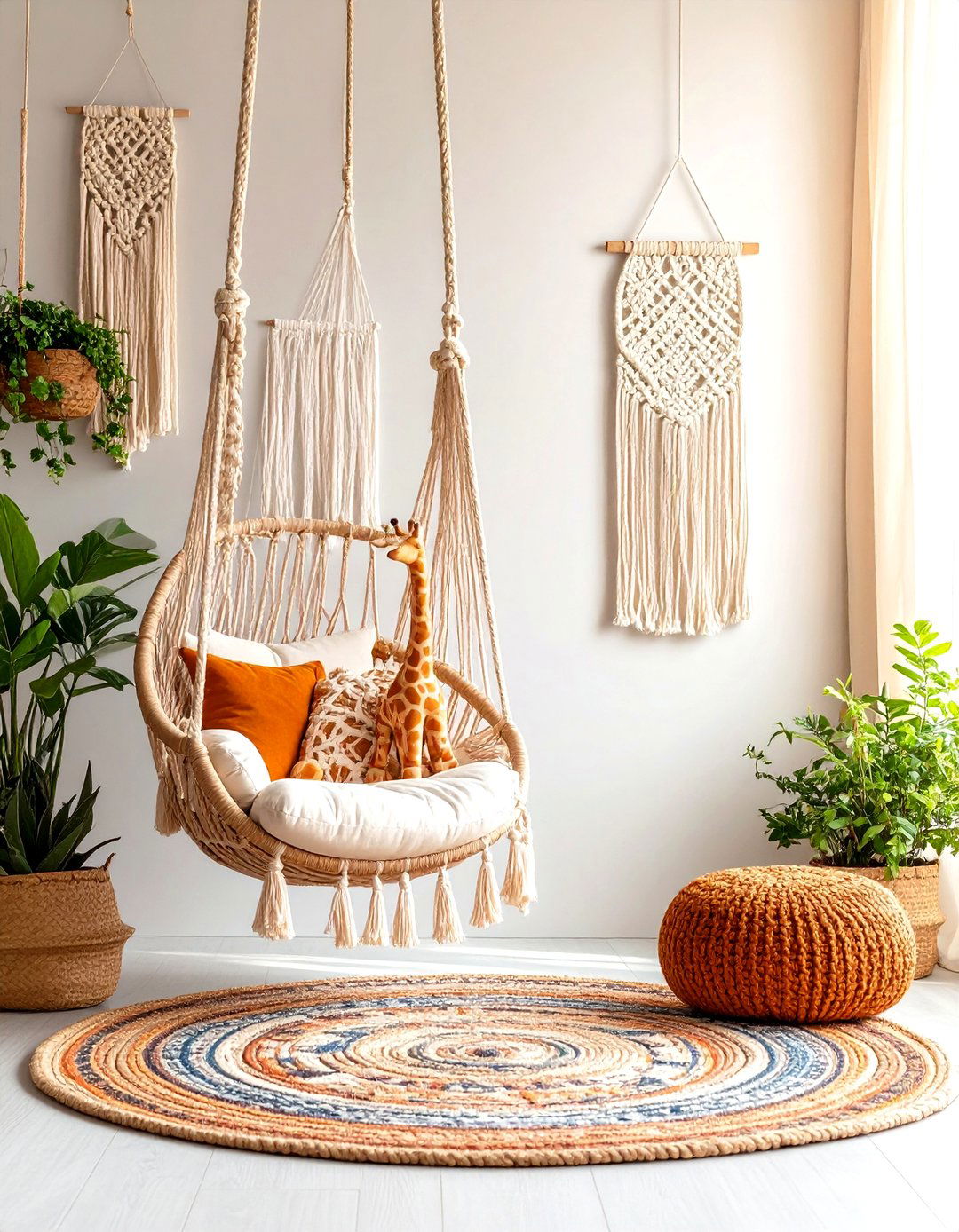 Boho Giraffe Nursery With Macrame - 20 Giraffe Nursery Ideas