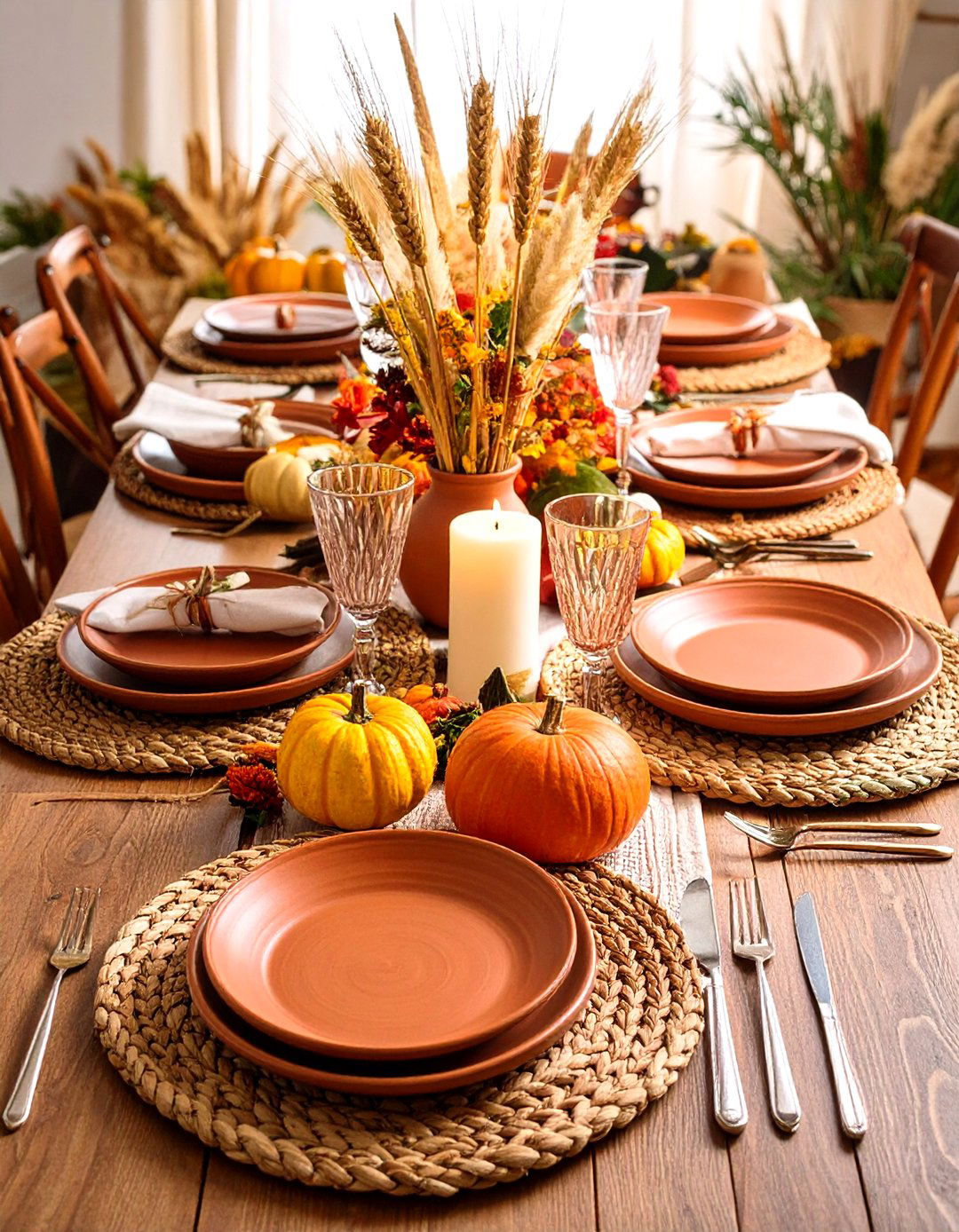 Boho Harvest Tablescape - 20 Thanksgiving Table Settings