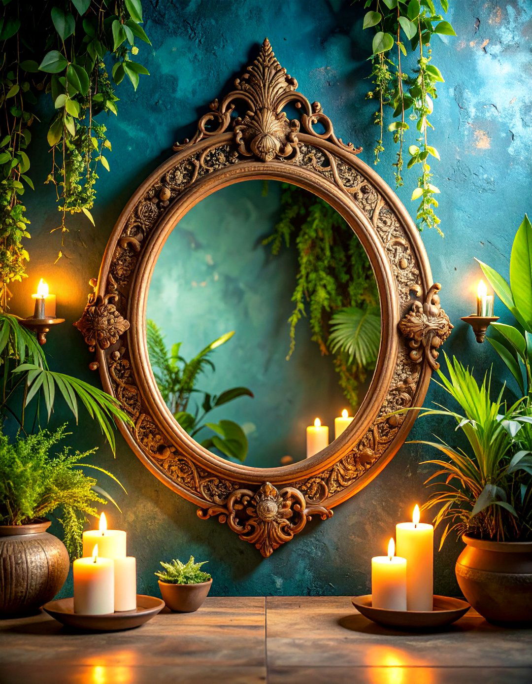 Boho Meditation Room Mirror and Light Reflections - 20 Boho Meditation Room Ideas