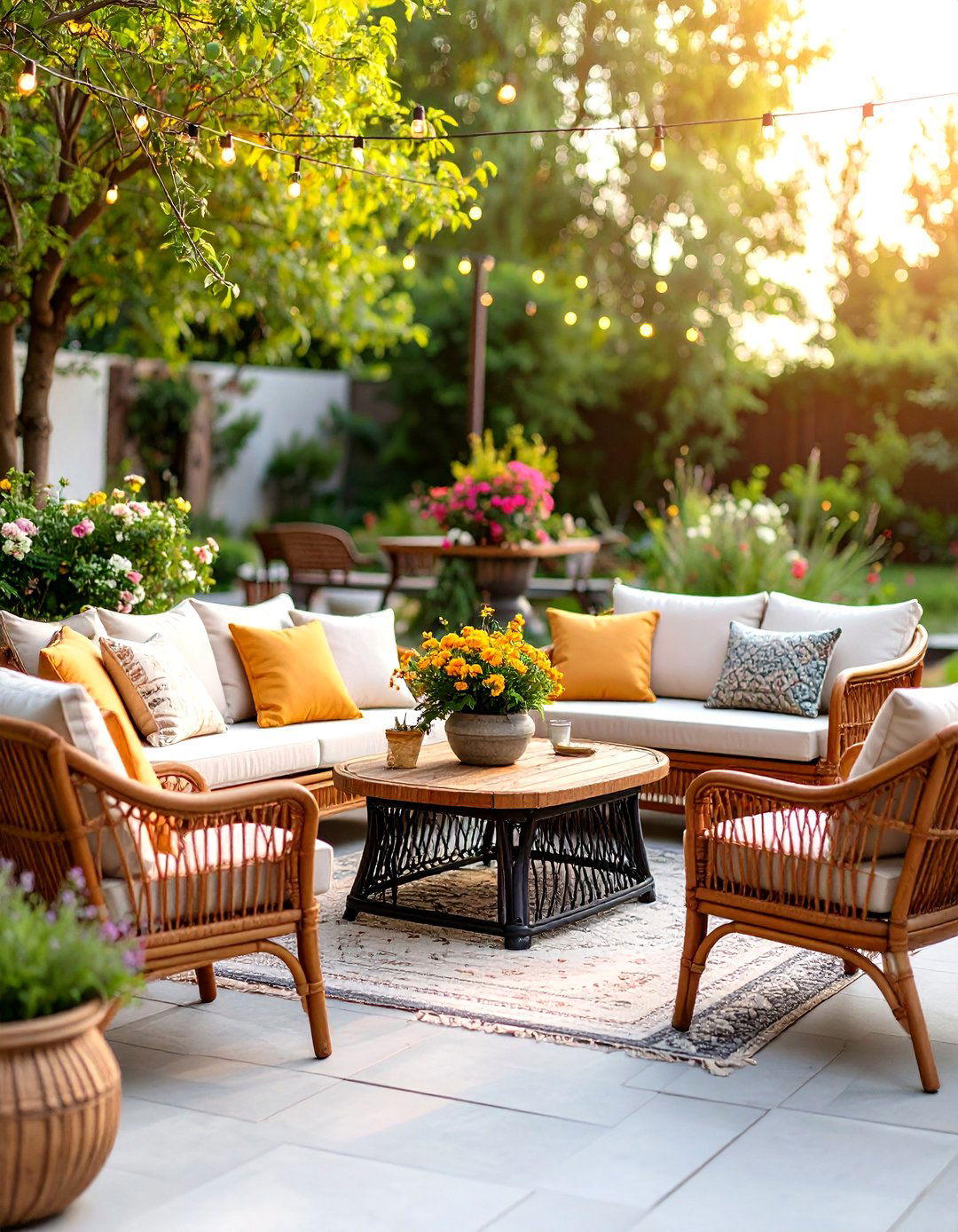 Boho Patio Eclectic Vintage Furniture Mix - 20 Boho Patio Ideas
