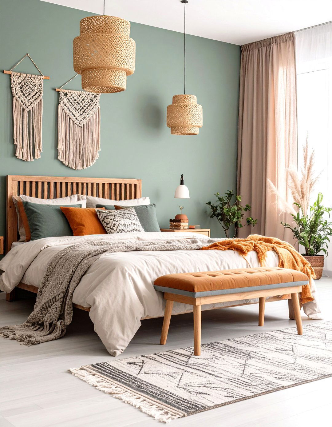Boho Room with Earthy Color Palette - 20 Boho Room Ideas