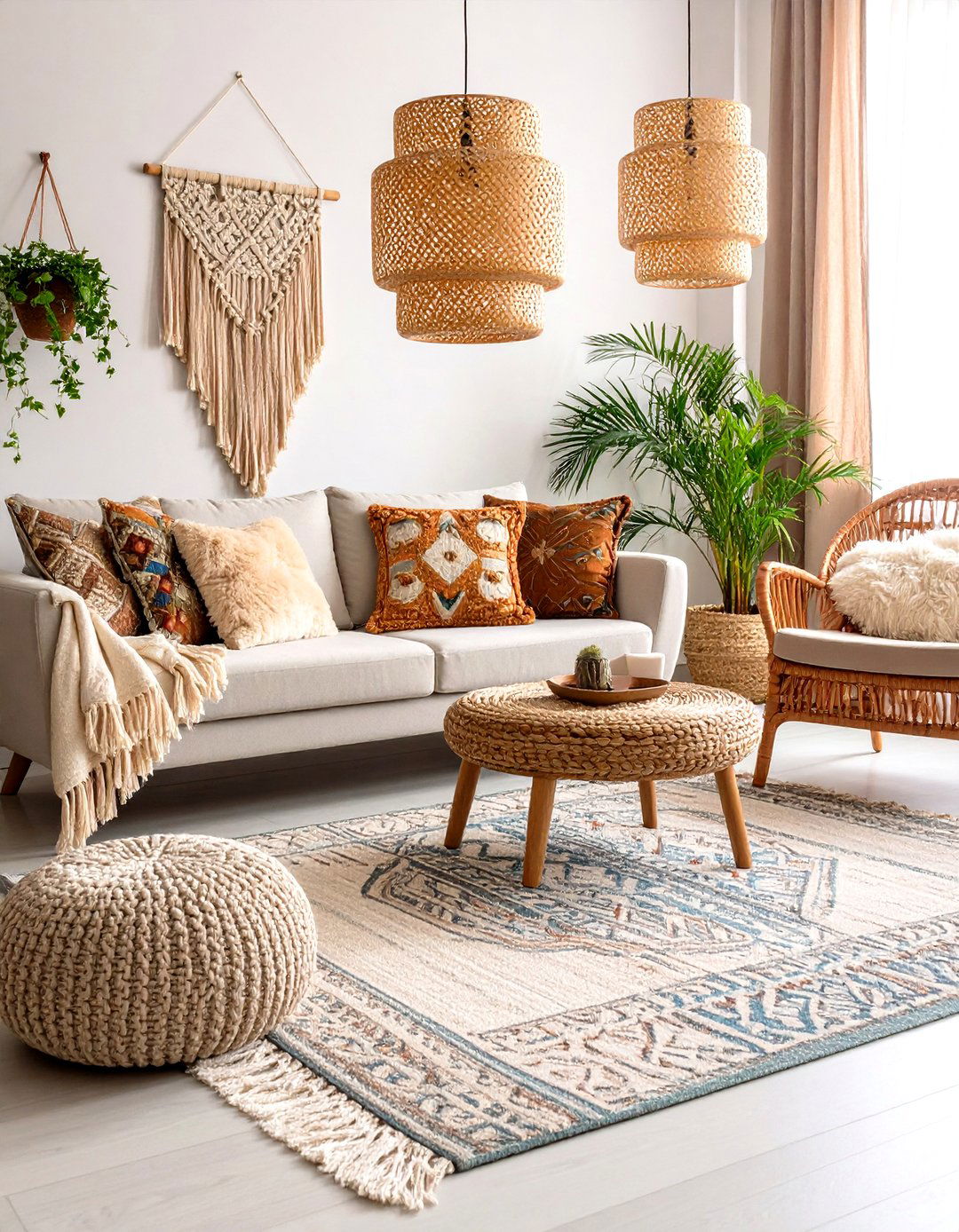 Boho Room with Fringe and Tassel Accents - 20 Boho Room Ideas