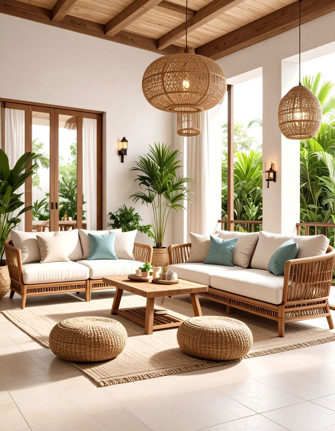Boho Room with Outdoor Living Integration - 20 Boho Room Ideas