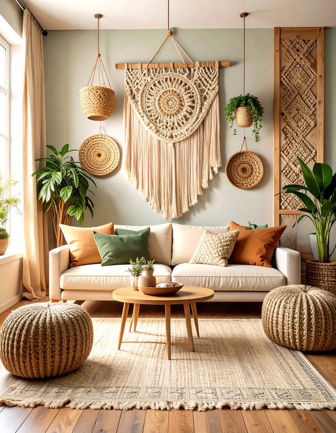 Boho Room with Textured Wall Treatments - 20 Boho Room Ideas